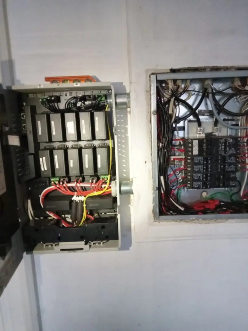 Electrical panel upgrade completed for Security Camera Wiring in Wolverine Lake